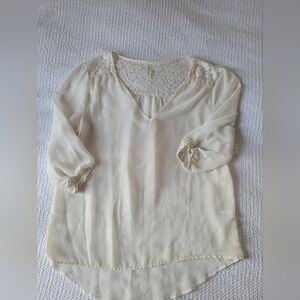 Sheer ivory blouse